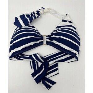Nautical Bikini Top, Lauren Ralph Lauren, Size 8 Women’s, UK 12, Navy/White Tie